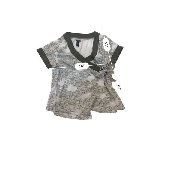 (5 for $25)V-Neck Kimono Wrap Top With Side Tie Short Sleeve Womens Blouse - Picture 9 of 9